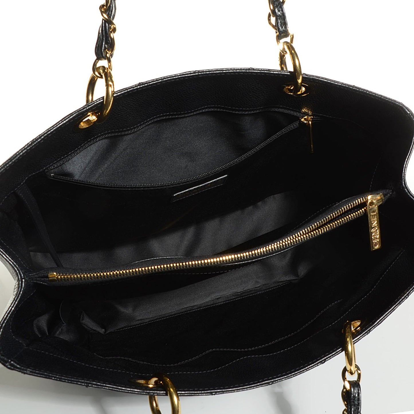 Caviar Quilted Grand Shopping Tote GST Black