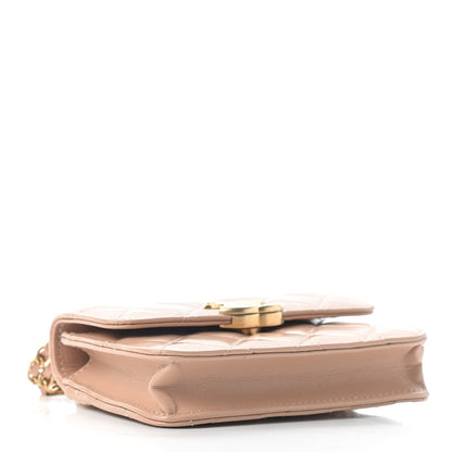 Chanel Calfskin Quilted Perfect Fit Coin Purse With Chain Beige 4 of 8