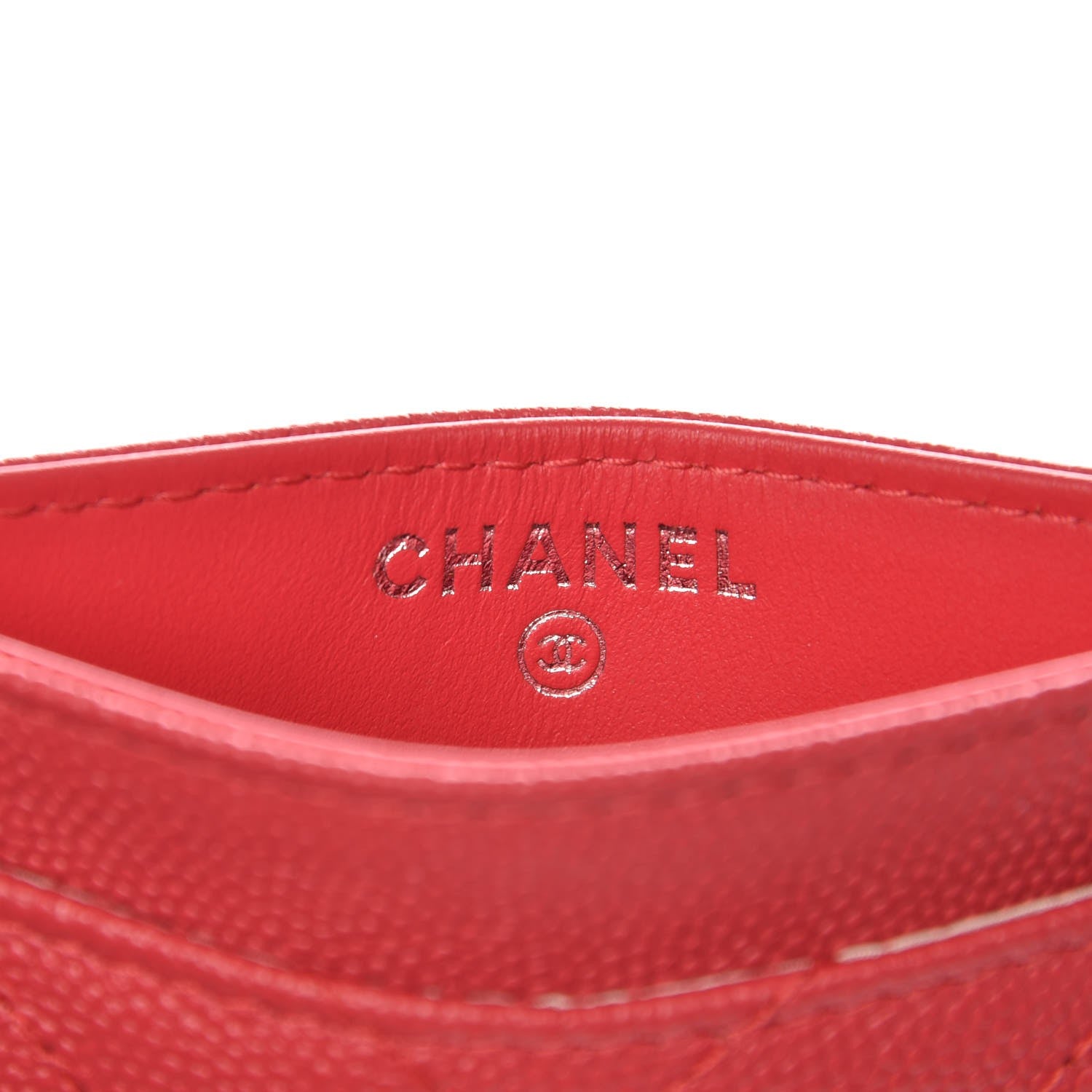 Chanel Caviar Chevron Quilted Card Holder Pink 7 of 9