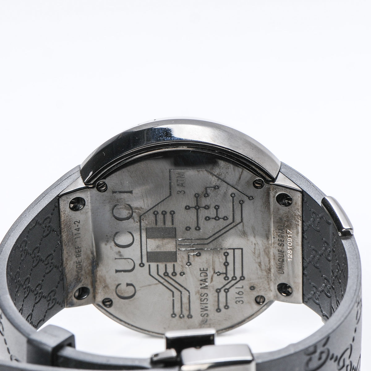 Gucci Stainless Steel Rubber 45mm Digital I-Gucci Web Watch Black 5 of 6