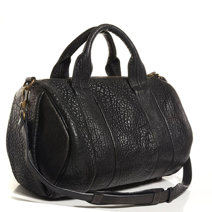 Alexander Wang Pebbled Lambskin Rocco Black Antique Brass Hardware 3 of 9