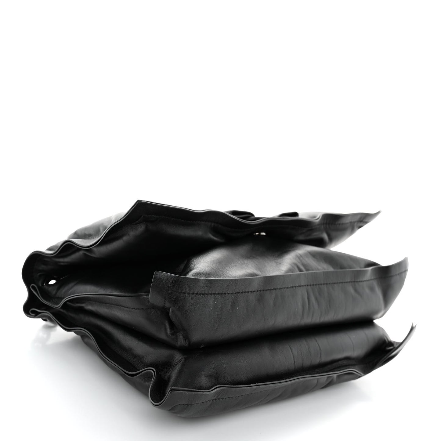 Calfskin Medium Viva Bow Shoulder Bag Black