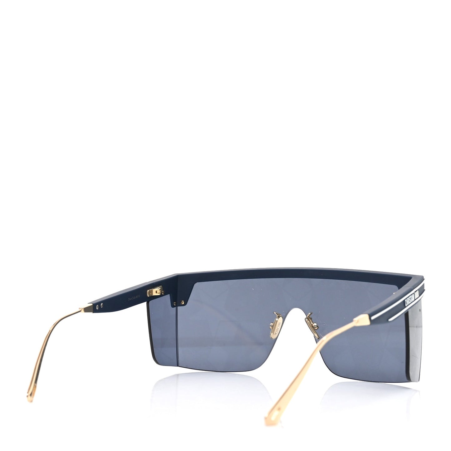 Geometric Diorclub M1U Mask Sunglasses Matte Blue