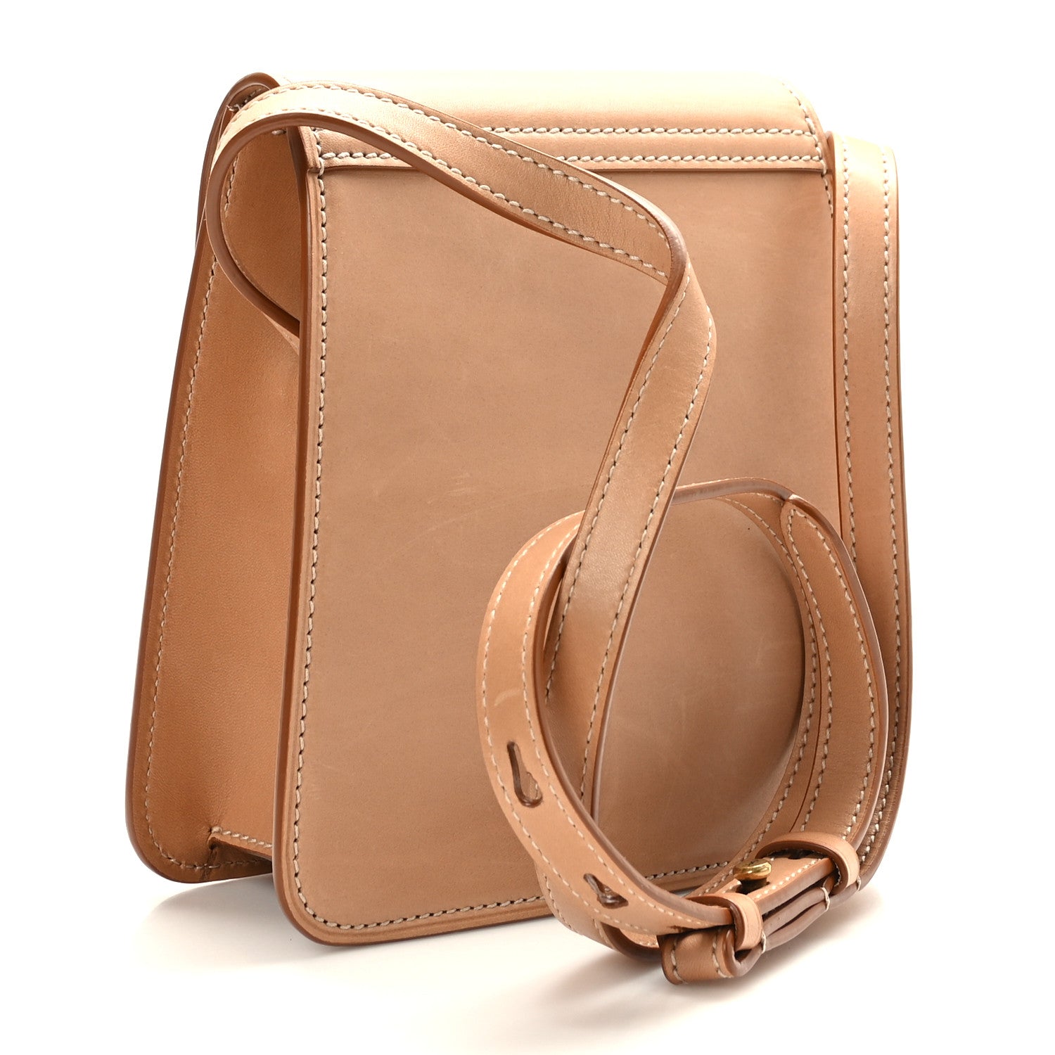Saint Laurent Smooth Calfskin North South Kaia Satchel Vintage Brown 3 of 9
