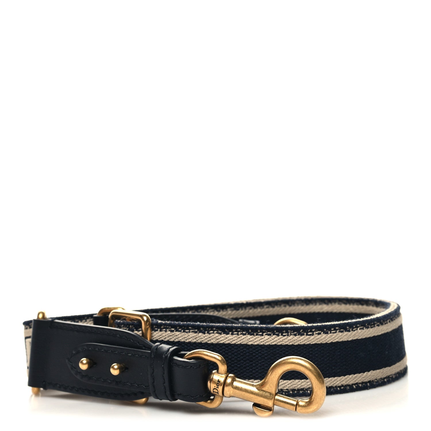 Christian Dior Canvas Embroidered Shoulder Strap Black 1 of 4