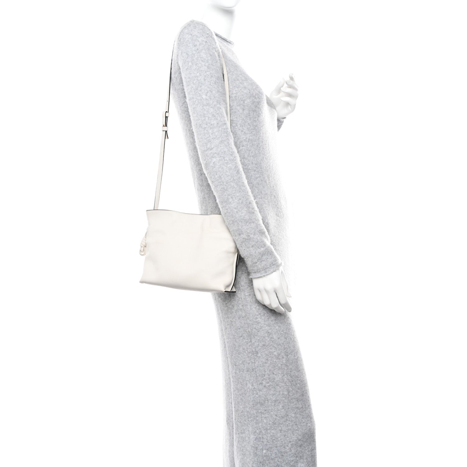 Loewe Calfskin Mini Flamenco Knot Clutch Angora 2 of 9
