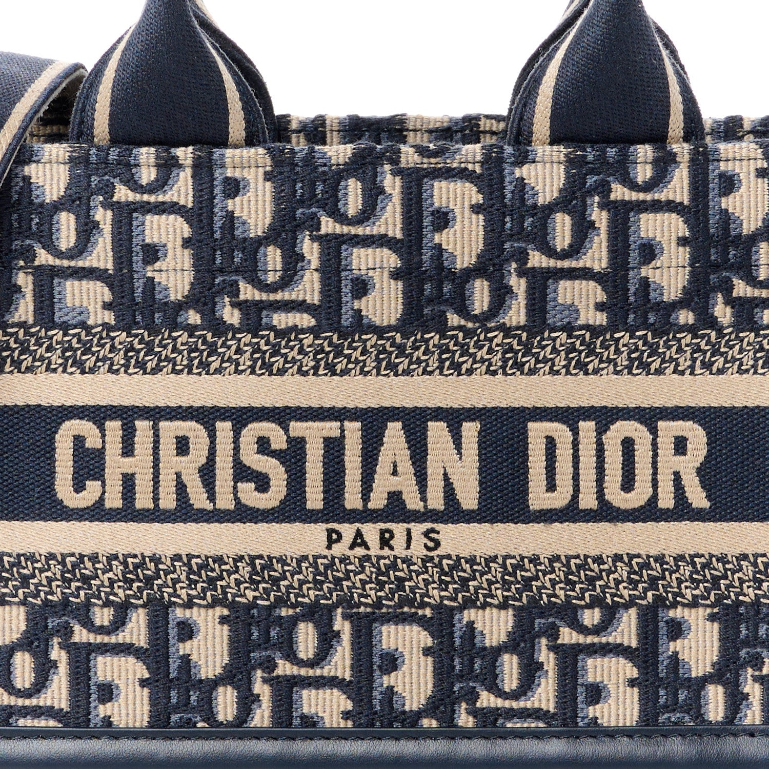 Christian Dior Oblique Calfskin East West Book Tote With Strap Blue Multicolor 8 of 10