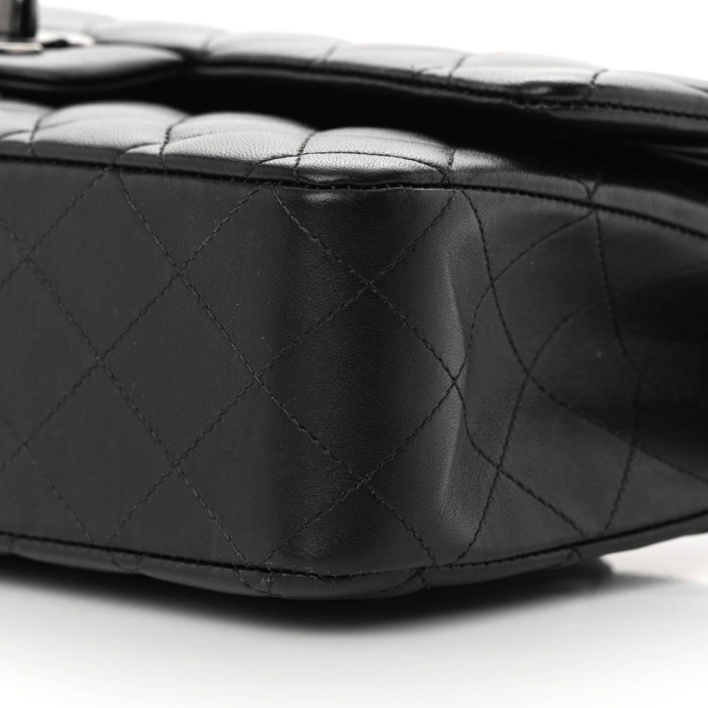 Lambskin Quilted Medium Double Flap So Black
