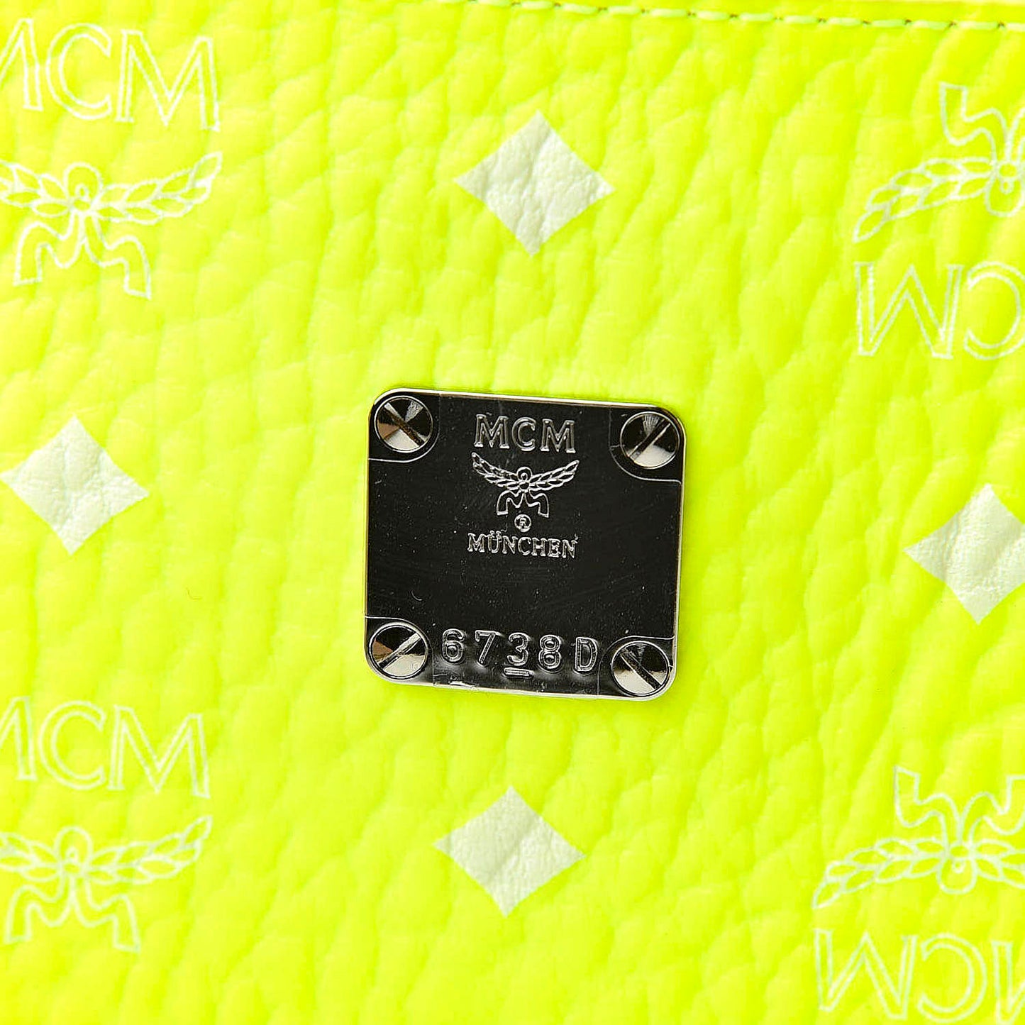 Visetos Wristlet Zip Pouch Neon Yellow