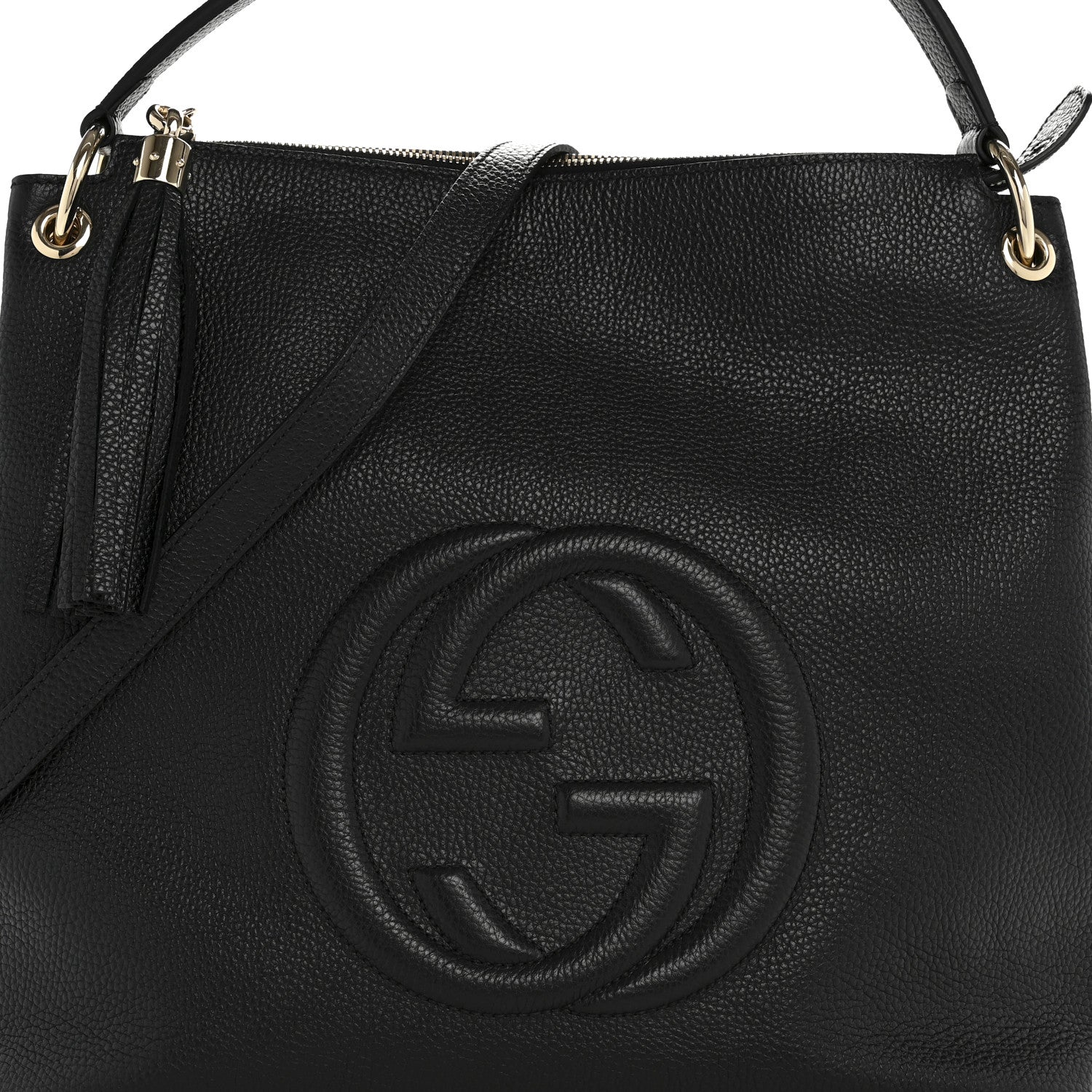 Gucci Pebbled Calfskin Large Soho Hobo Black 8 of 12
