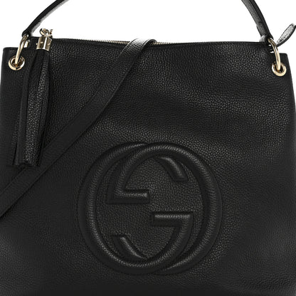 Gucci Pebbled Calfskin Large Soho Hobo Black 8 of 12