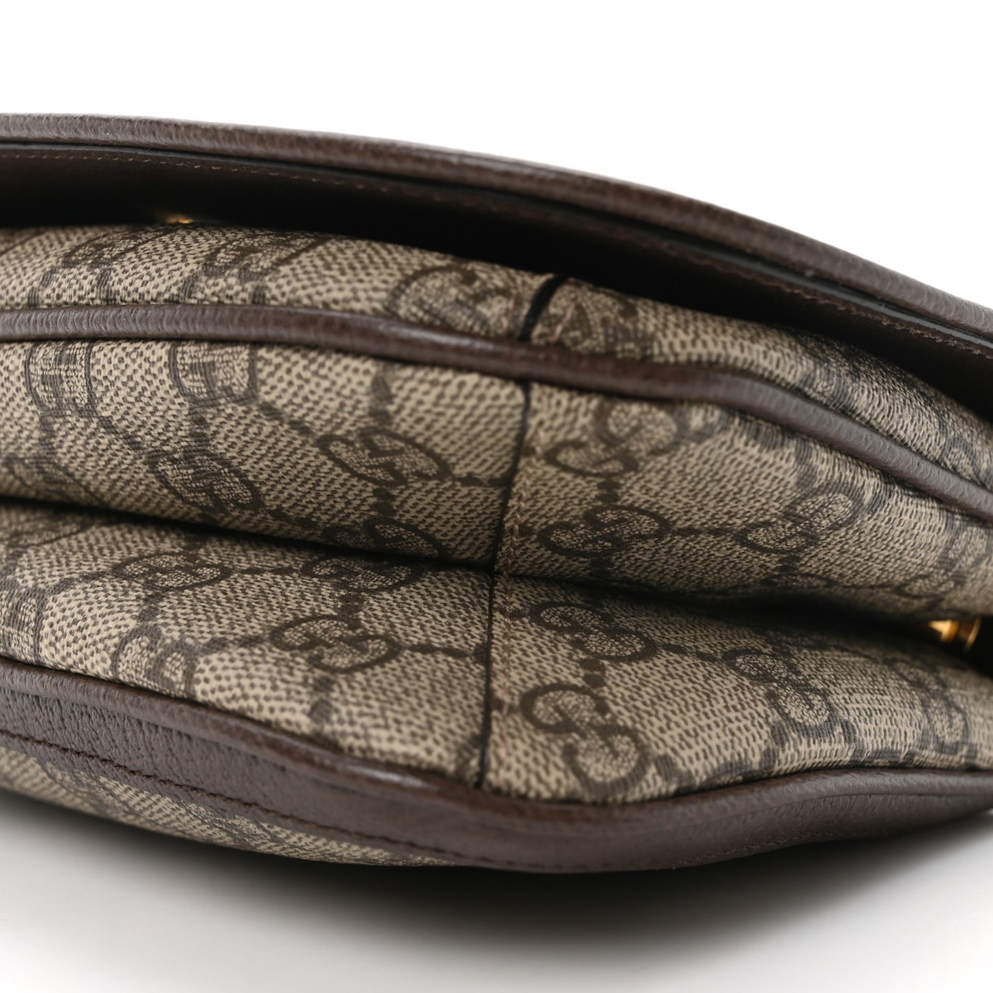 GG Supreme Monogram Textured Dollar Calfskin Mini Blondie Chain Shoulder Flap Bag Beige Ebony New Acero