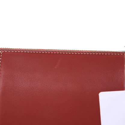 Celine Supple Natural Calfskin Tri-Fold Clutch Red 10 of 11
