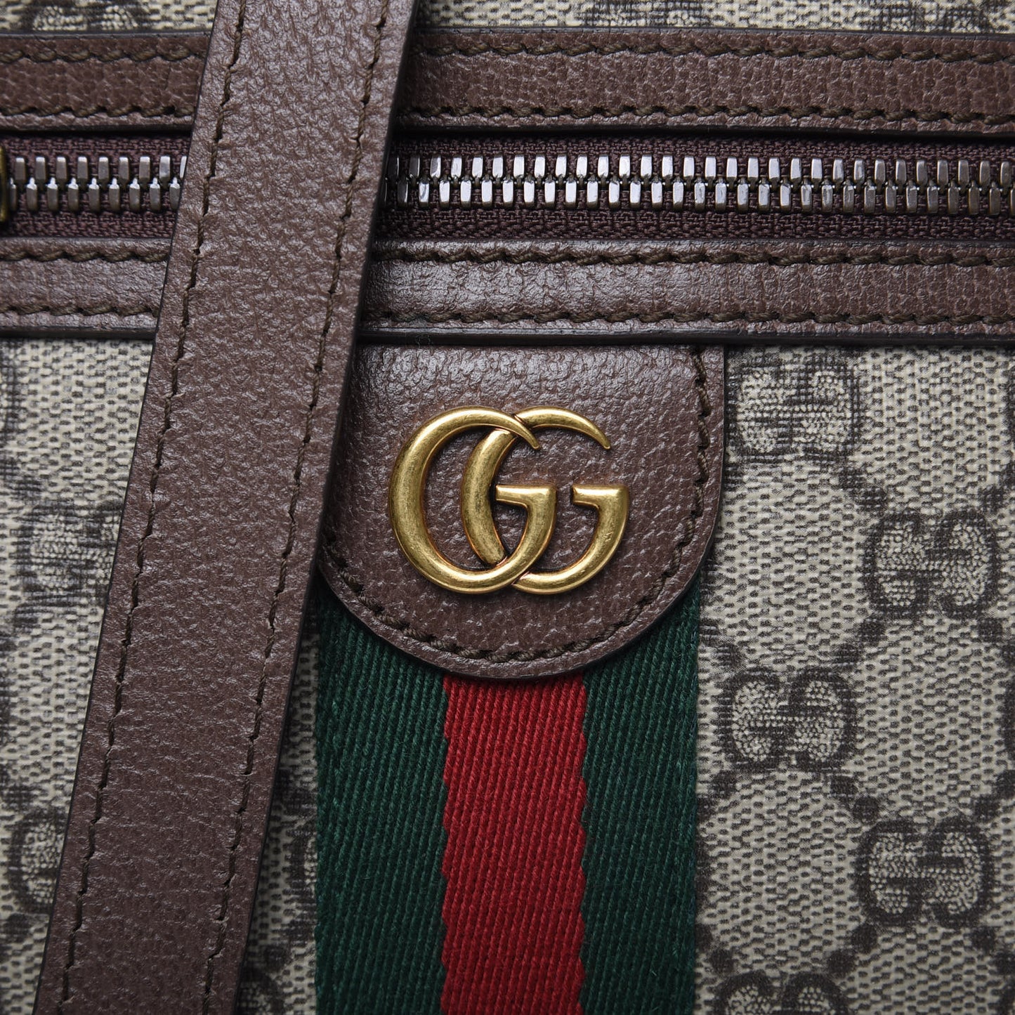 GG Supreme Monogram Web Mini Ophidia Messenger Brown