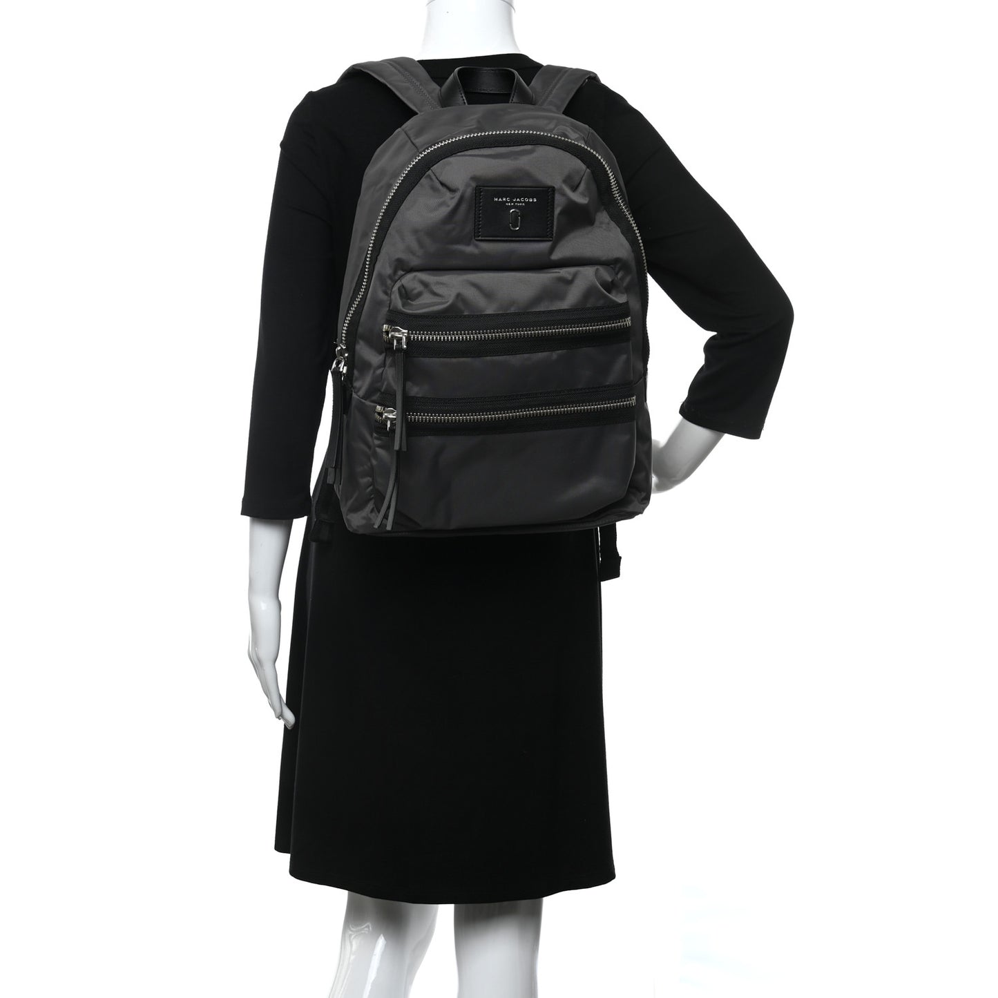 Nylon Biker Backpack Black