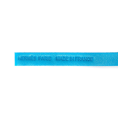 Hermes Lambskin Carmen Alto Tassel Key Holder Bleu Aztec 3 of 5
