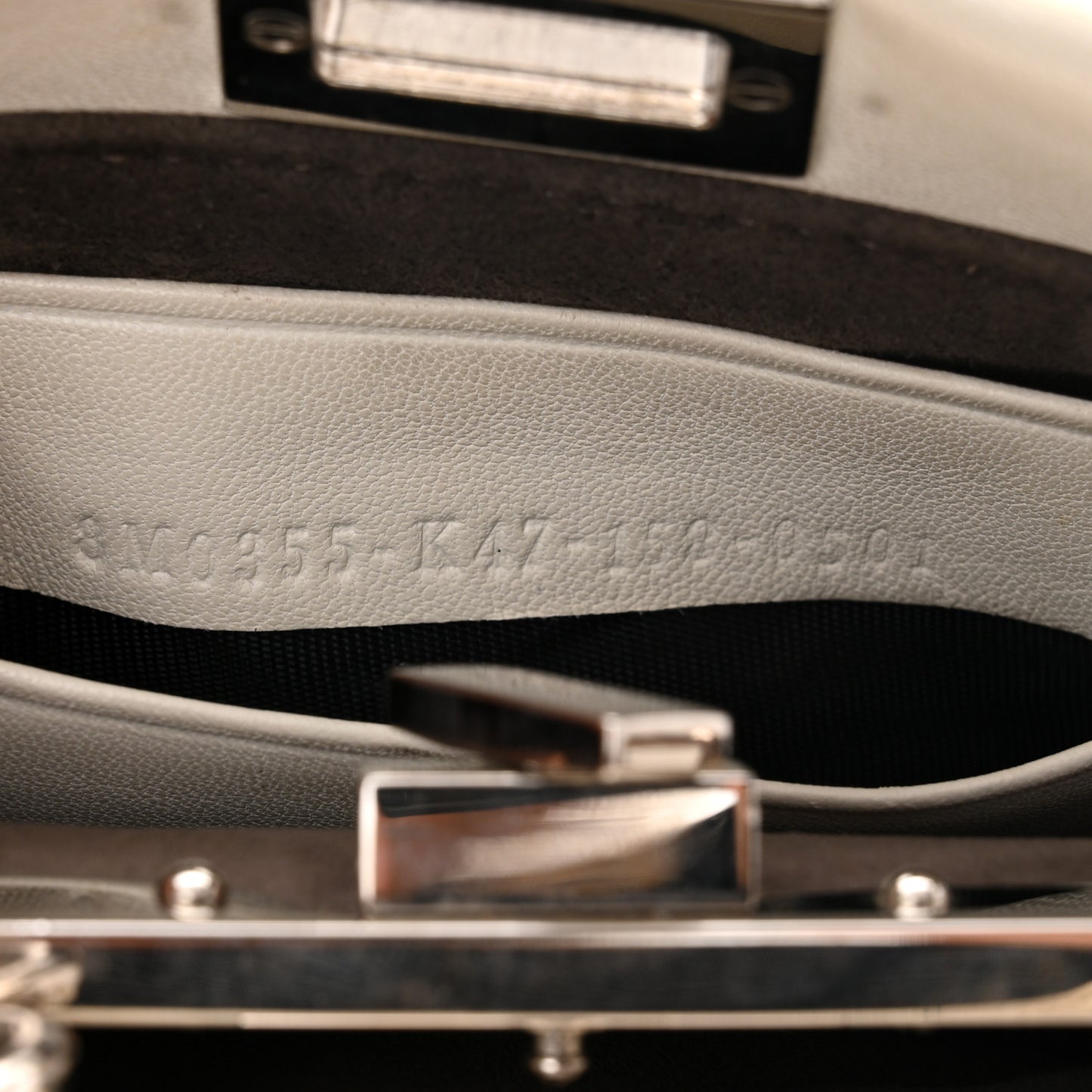 Shiny Nappa Micro Peekaboo Iconic Satchel White
