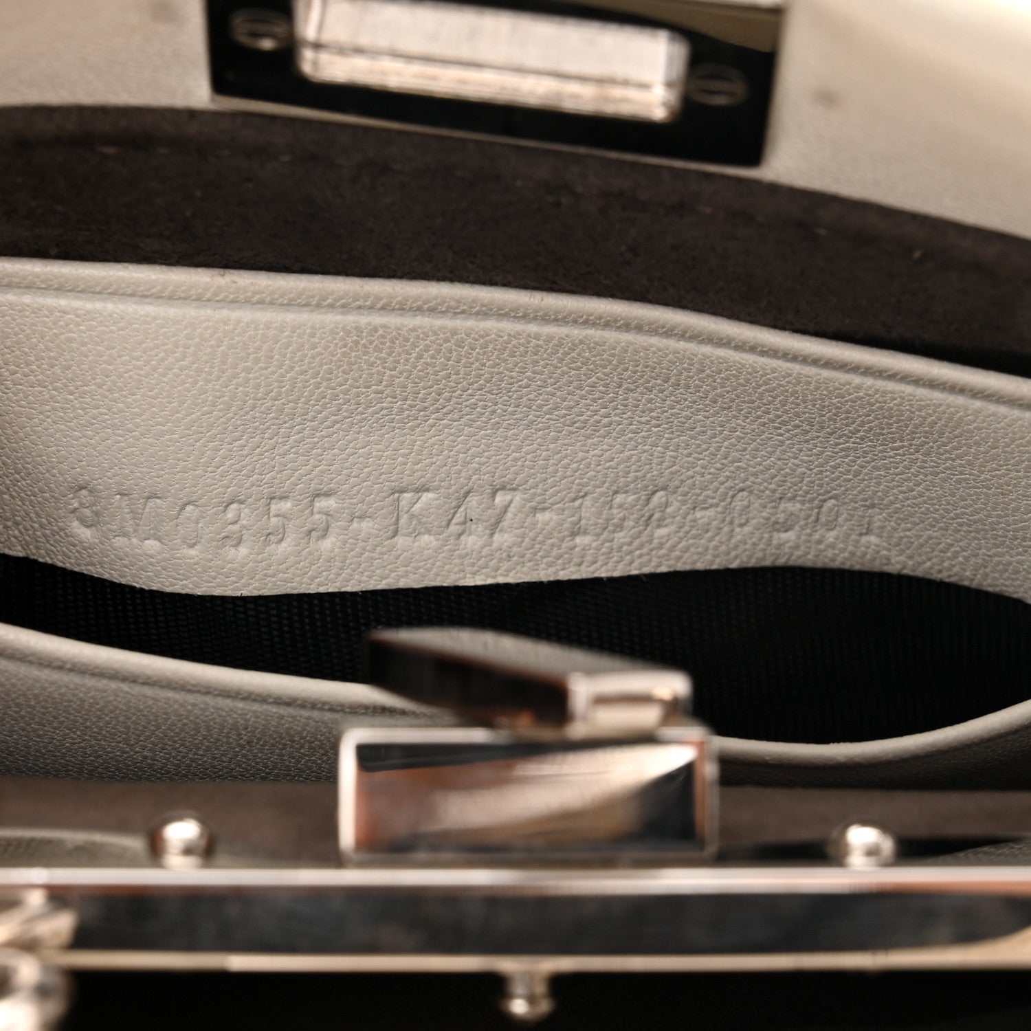 Fendi Shiny Nappa Micro Peekaboo Iconic Satchel White 8 of 10