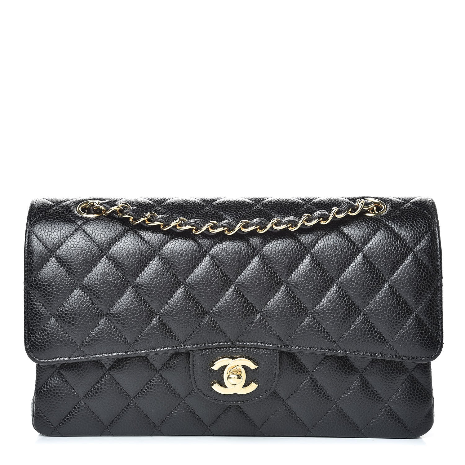 Chanel Caviar Quilted Medium Double Flap Black 1 of 10