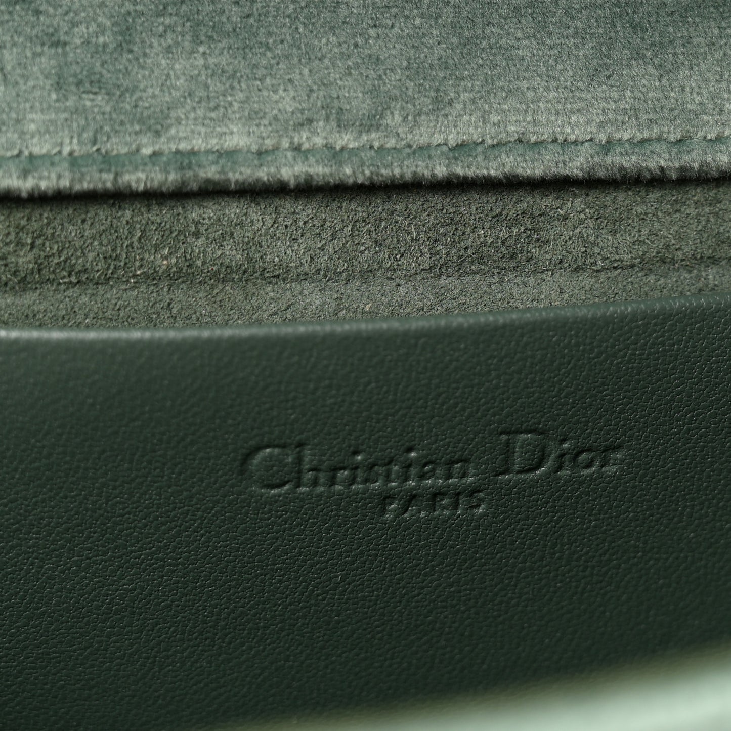 Velvet Diorama Wallet On Chain Pouch Water Blue