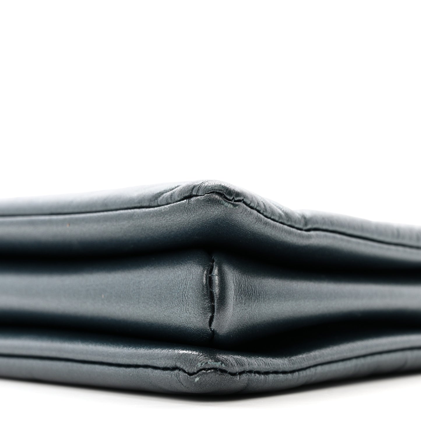 Metallic Lambskin Embossed Monogram Coussin PM Bleu