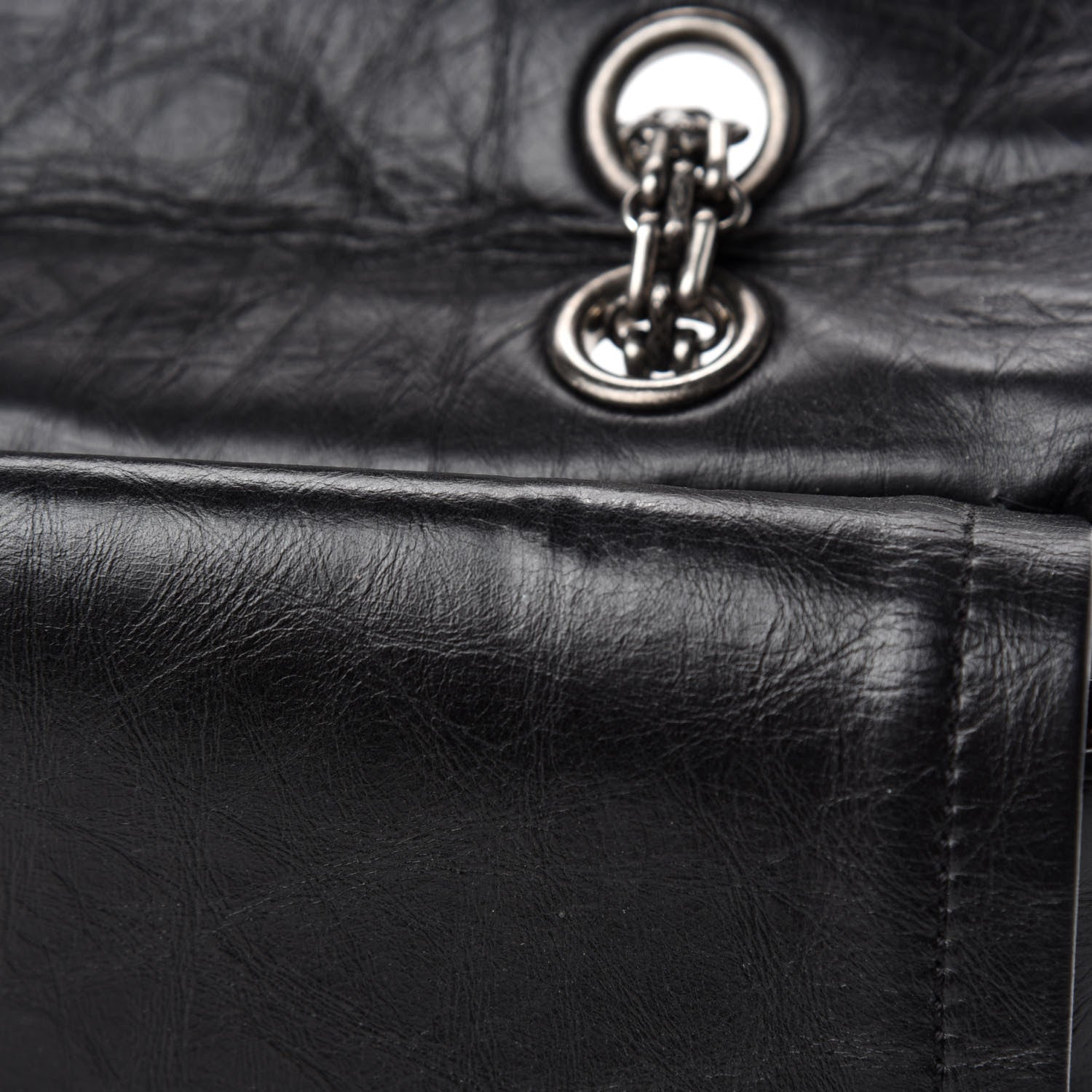 Chanel Aged Calfskin Quilted 2.55 Reissue 227 Flap Black 10 of 15