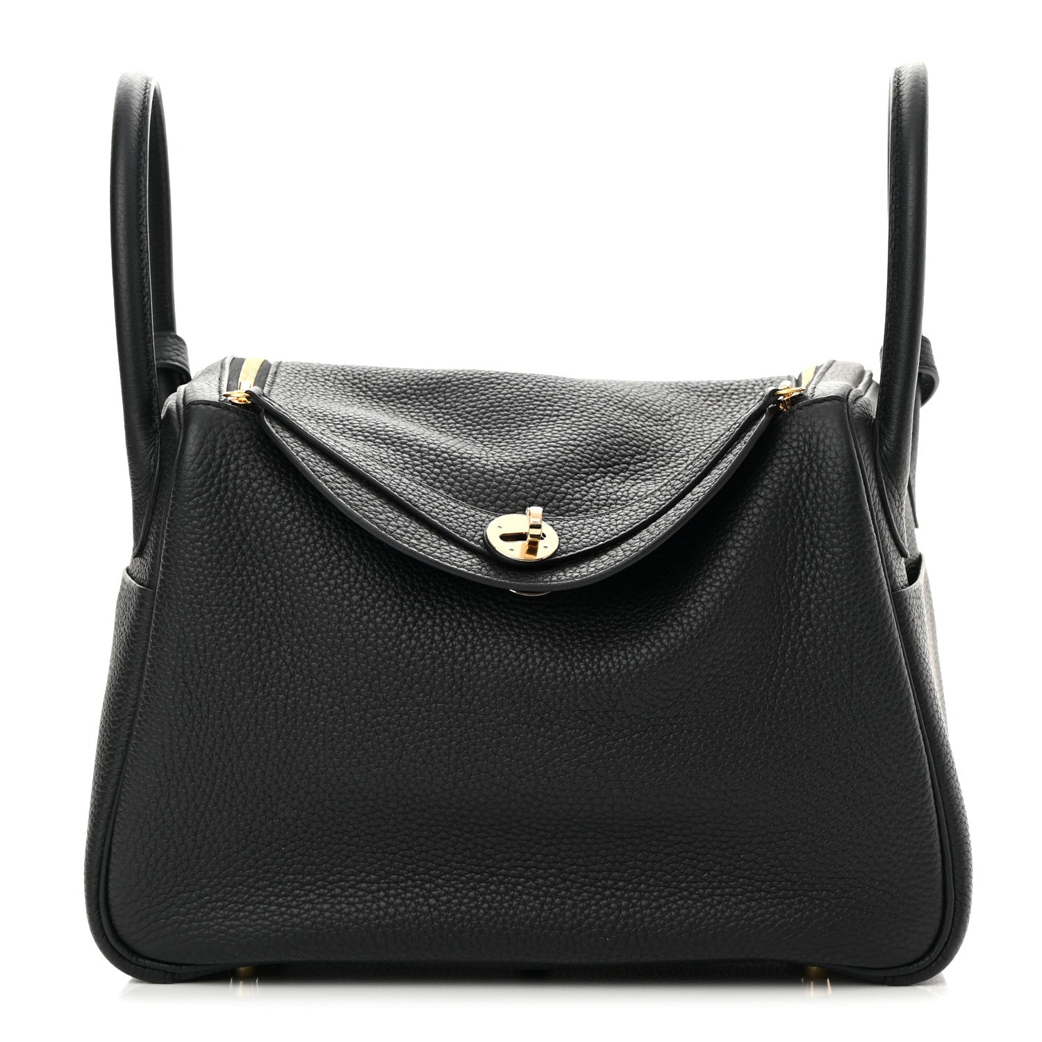 Hermes Taurillon Clemence Lindy 30 Black 1 of 12