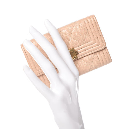 Chanel Caviar Quilted Boy Card Holder Beige Clair 2 of 9