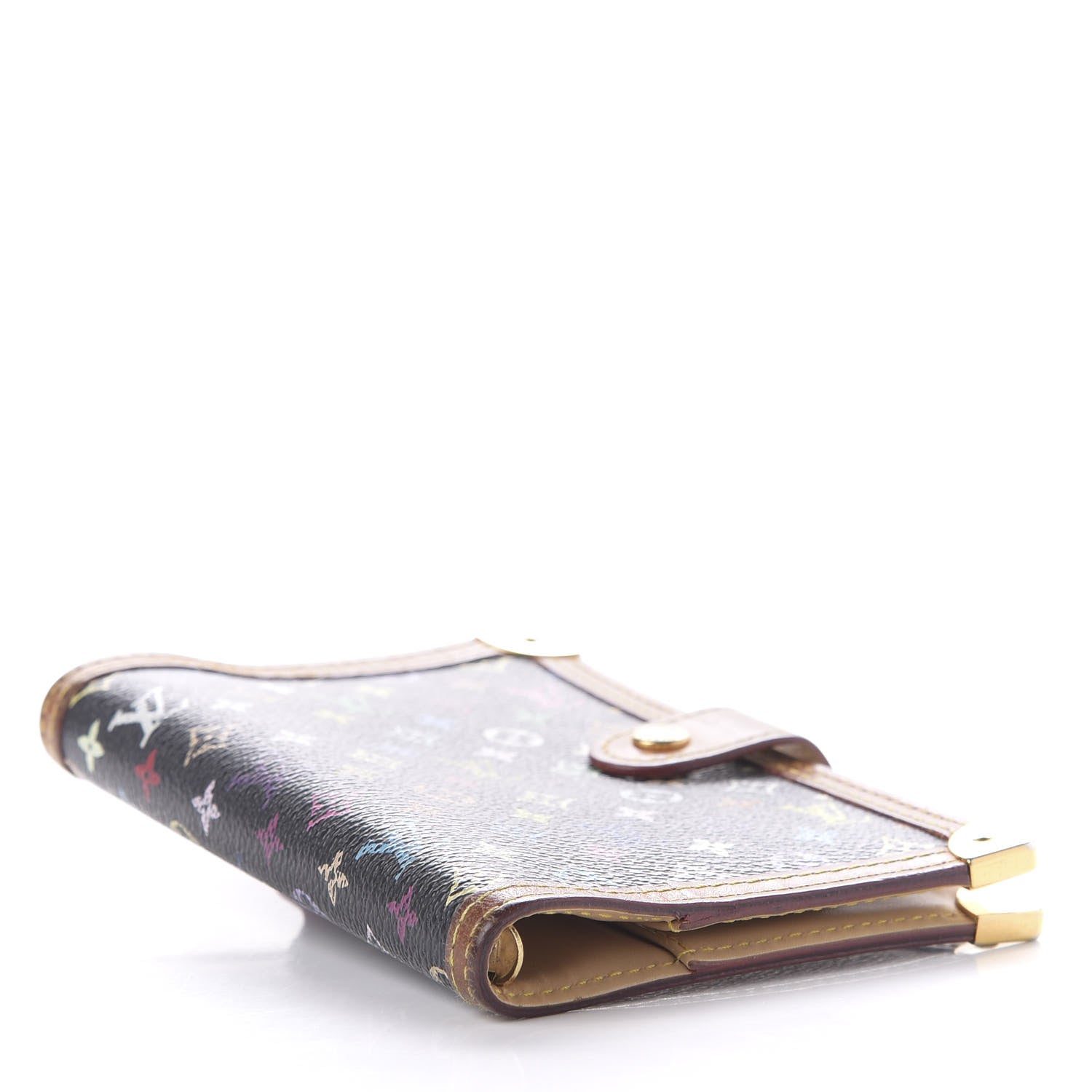 Louis Vuitton Monogram Multicolor Small Ring Agenda Cover Black 4 of 7