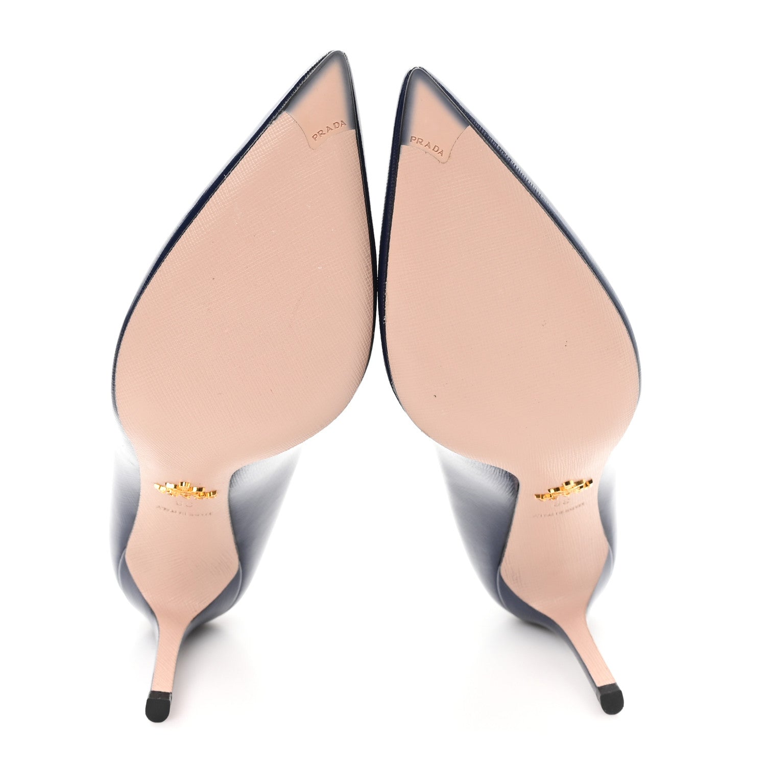 Prada Saffiano Vernice Pumps 38 Royal 6 of 9