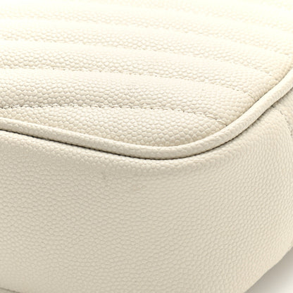 Saint Laurent Grain De Poudre Matelasse Monogram Mini Lou Camera Bag Crema Soft 11 of 12