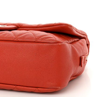 Chanel Caviar Quilted Jumbo Easy Flap Red 10 of 10