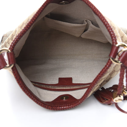 Gucci Monogram Medium Marrakech Hobo Red 5 of 11