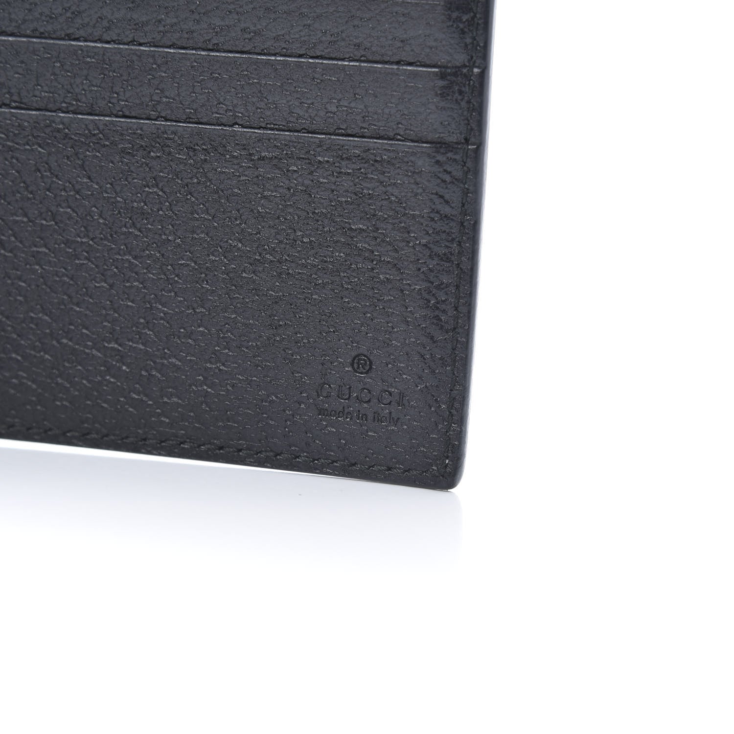 Gucci Calfskin Boar Effect GG Marmont Bi-Fold Wallet Black 6 of 8