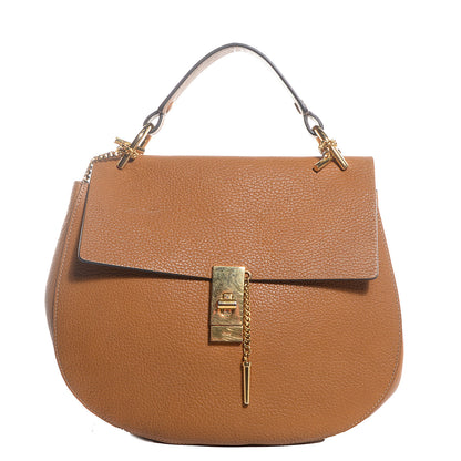Chloe Grained Calfskin Large Drew Shoulder Bag Tan 1 of 8