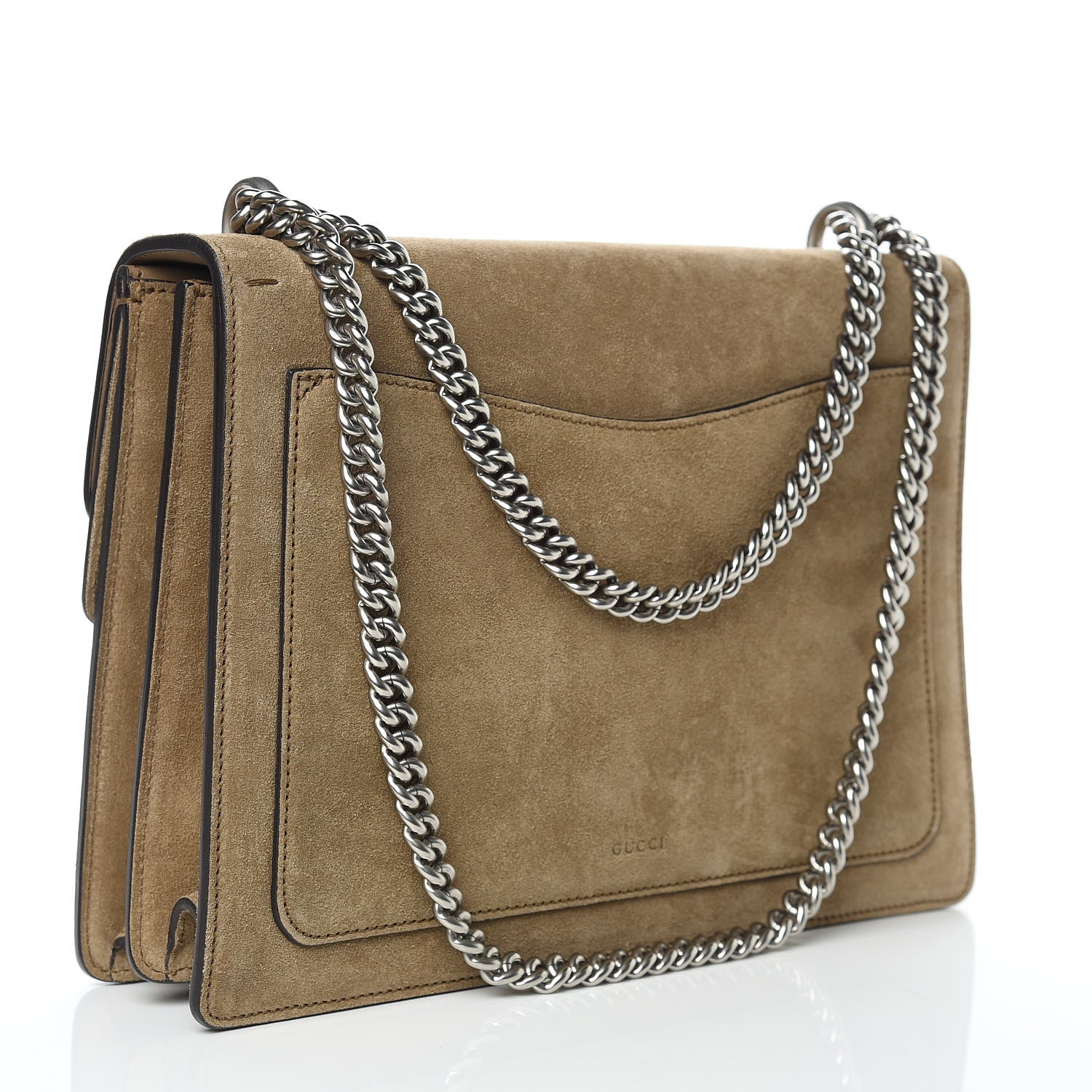 Gucci Suede Medium Dionysus Shoulder Bag Taupe 3 of 9