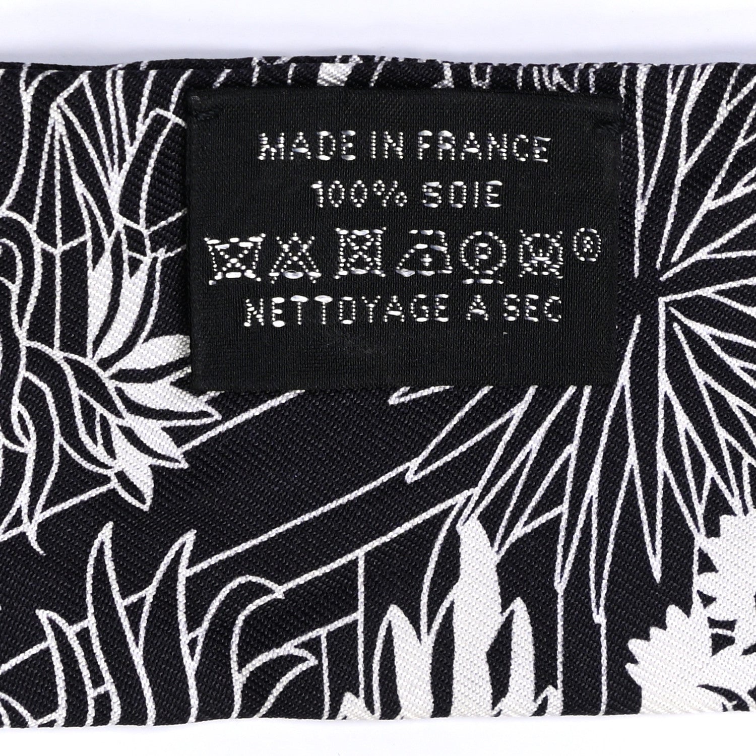 Hermes Silk Animapolis Twilly Black White 4 of 4