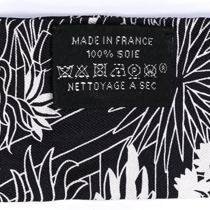 Hermes Silk Animapolis Twilly Black White 4 of 4