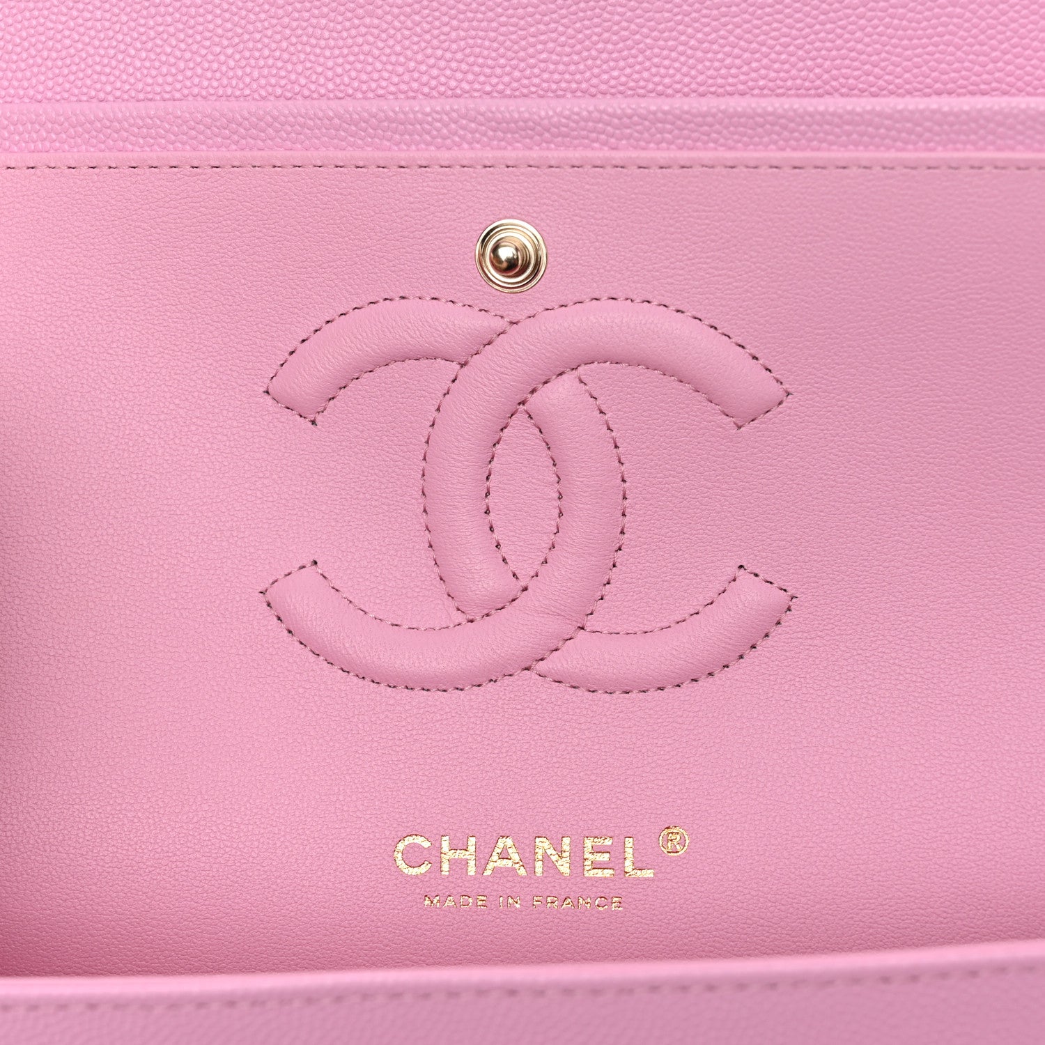 Chanel Caviar Quilted Medium Double Flap Pink 6 of 10