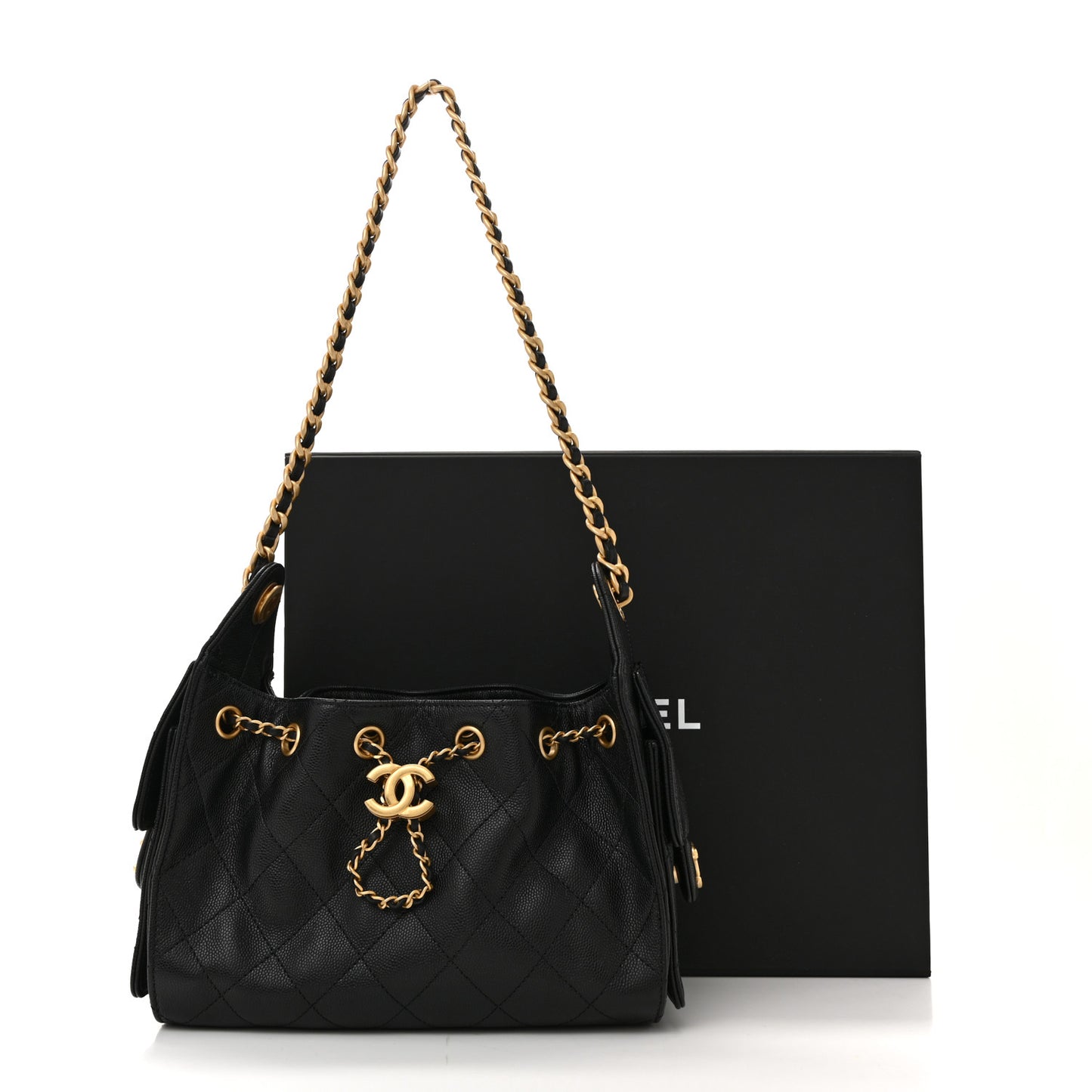 Caviar Quilted Mini Chanel 25 Handbag Black