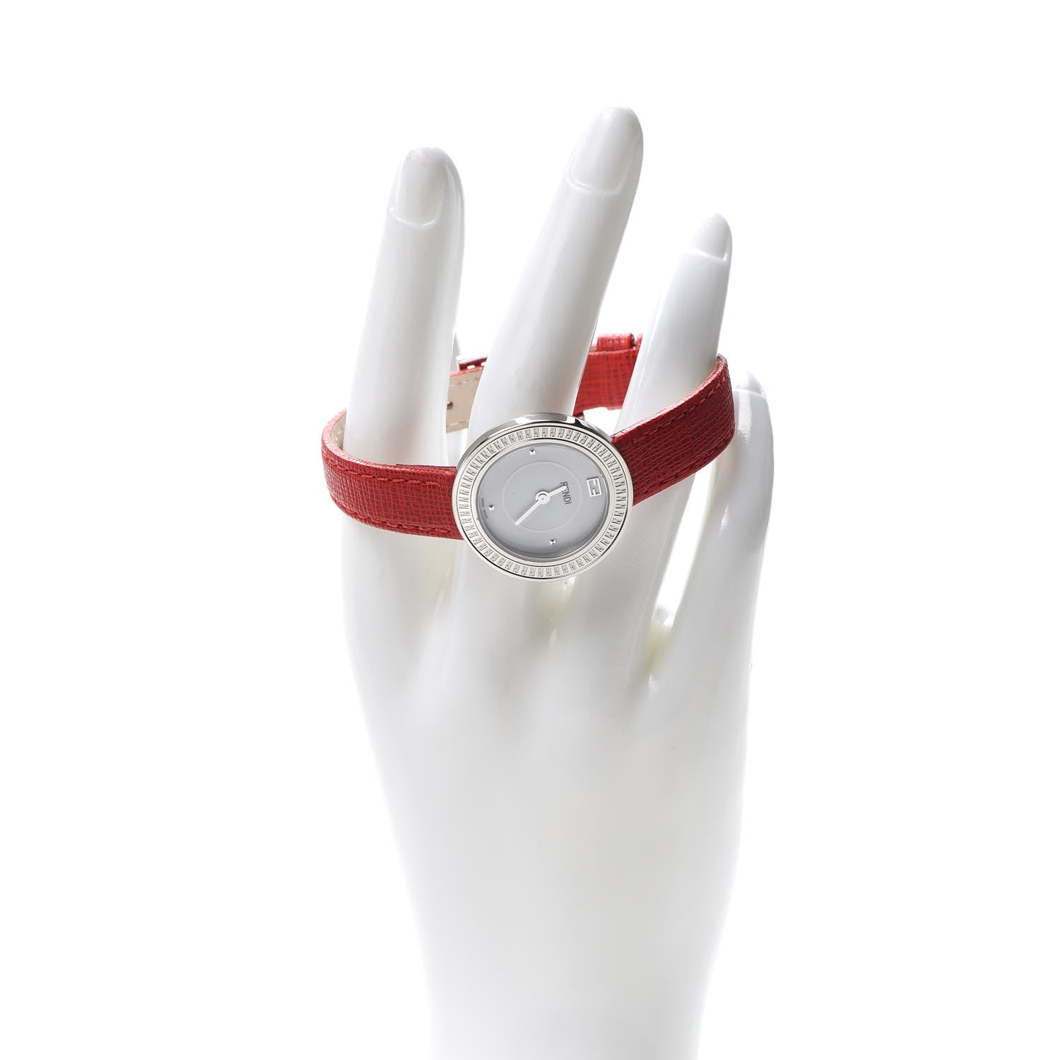 Fendi Stainless Steel Calfskin 28mm My Way Quartz Watch Red 2 of 8