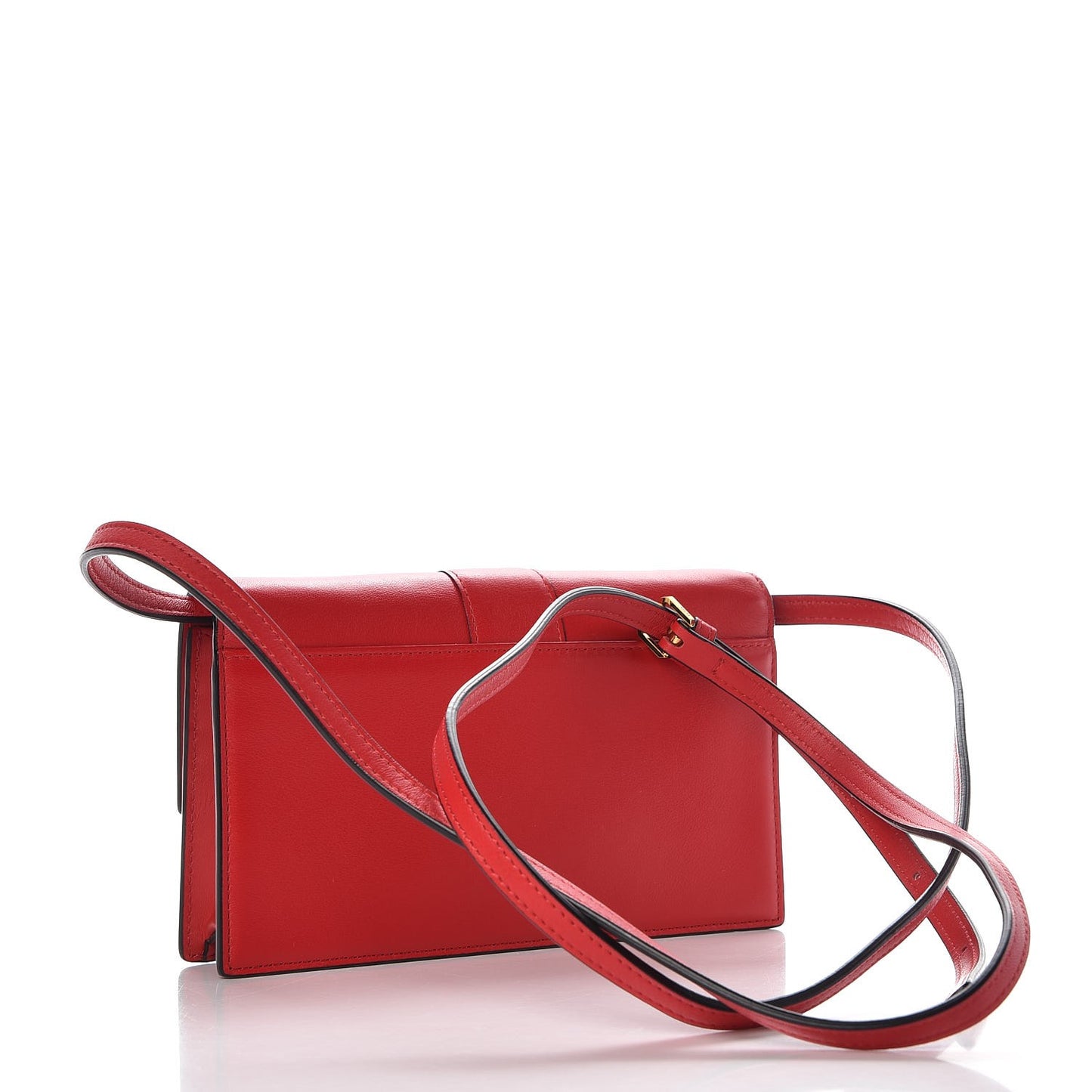 Calfskin Large Karoline Crossbody Wallet Red