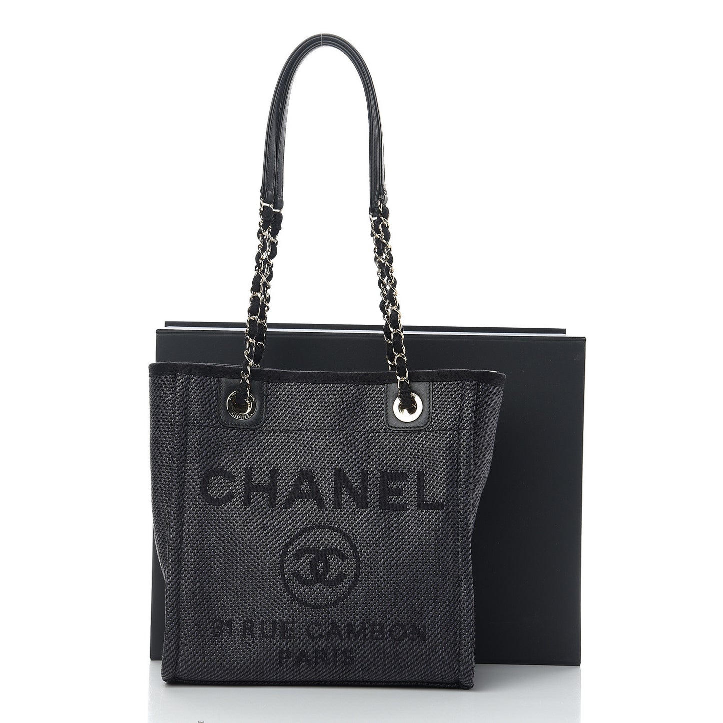 Canvas Mini Deauville Tote Black