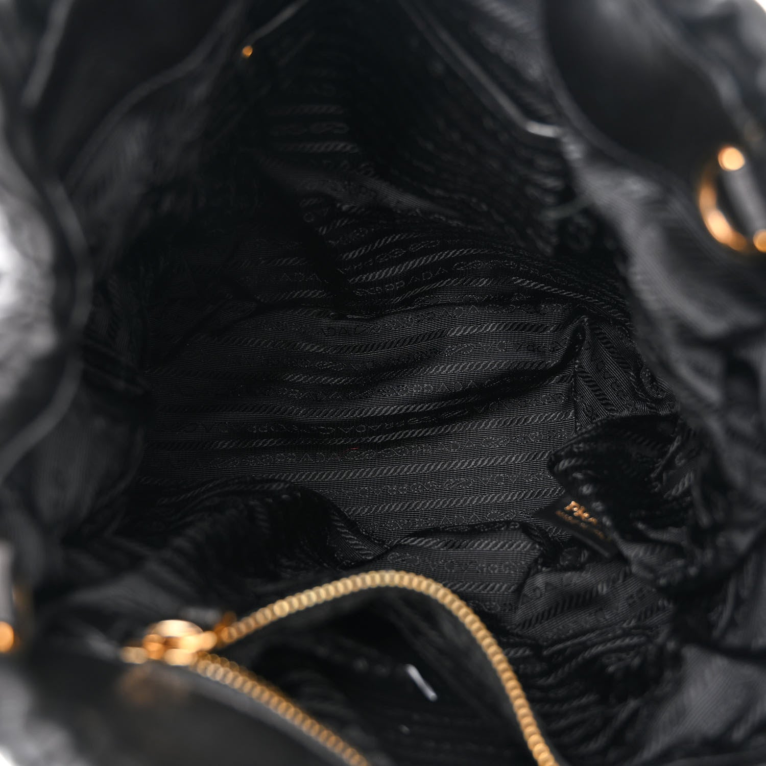 Prada Nappa Gaufre Tote Black 5 of 12