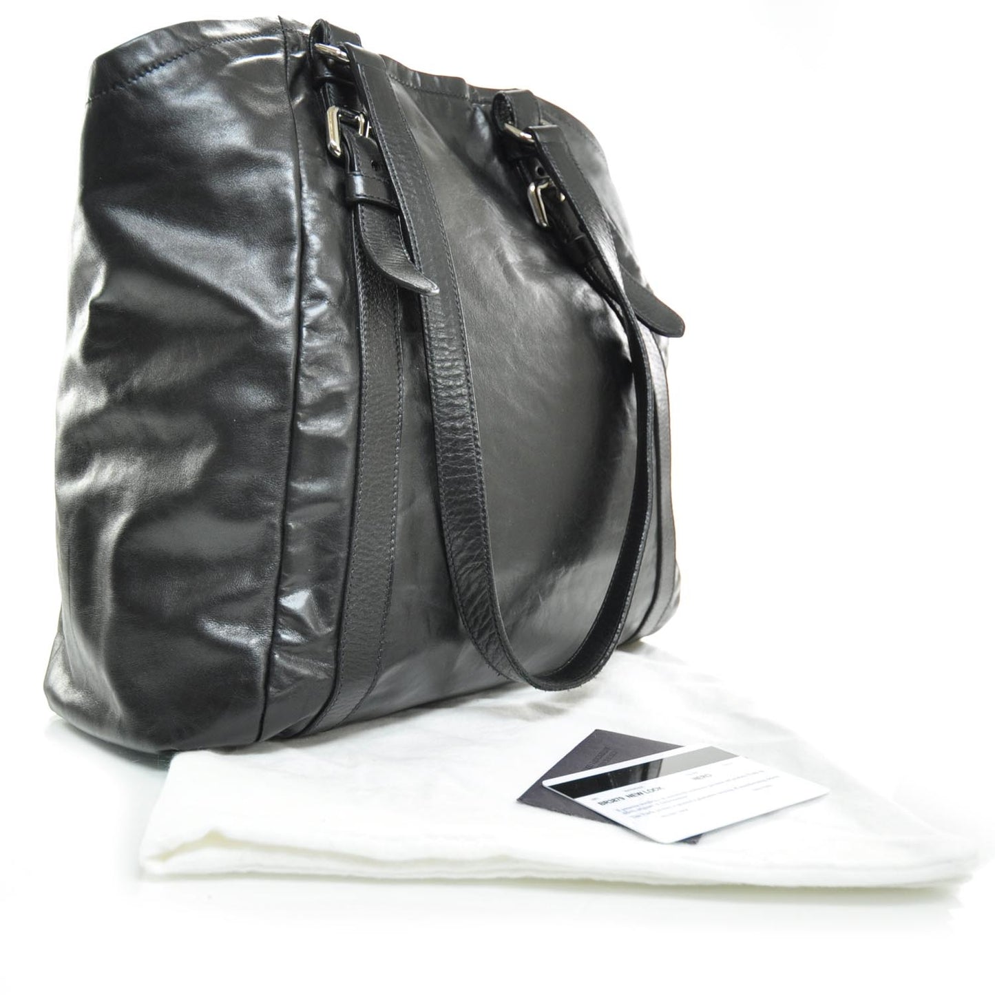 Leather Large New Look Tote Black