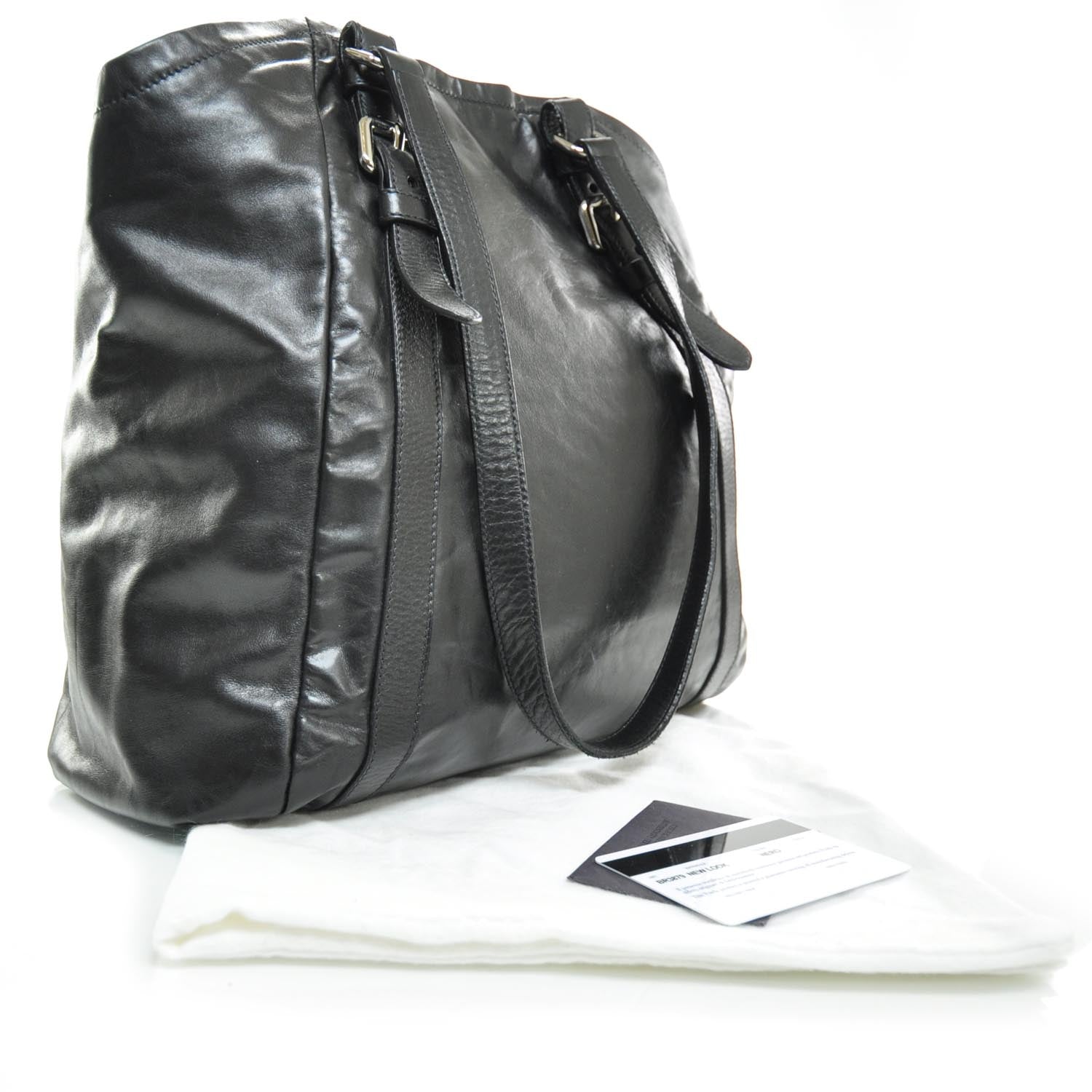 Prada Leather Large New Look Tote Black 3 of 9