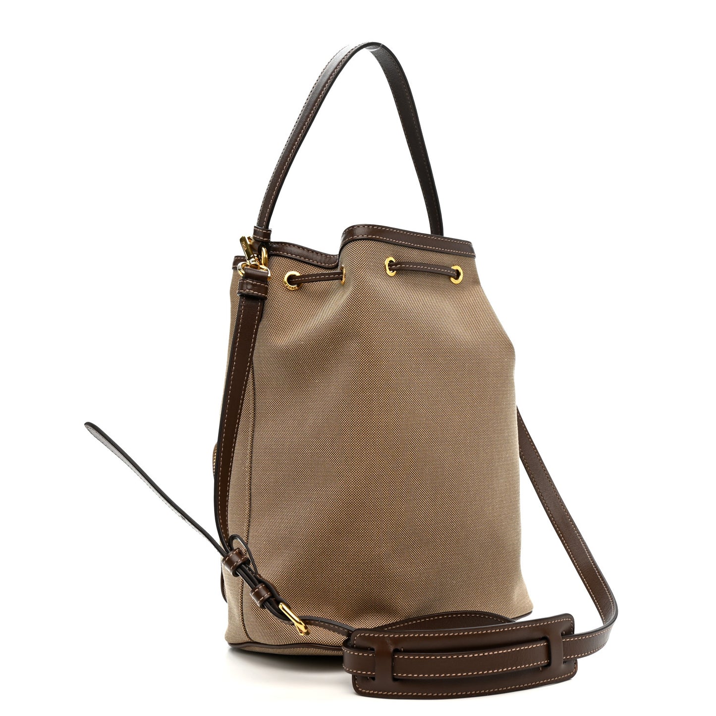 Jacquard Logo Mini Bucket Crossbody Bag Corda Bruciato