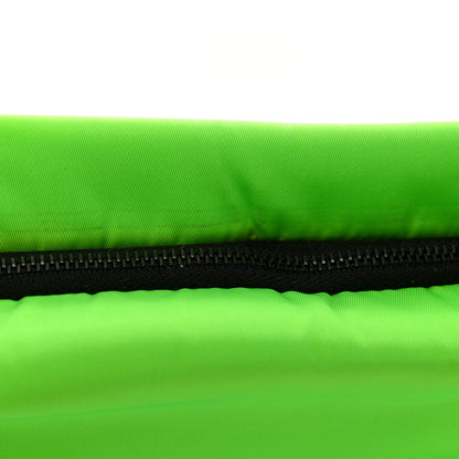 Prada Tessuto Nylon Soft Padded Medium Chain Clutch Bag Verde Fluo 7 of 7