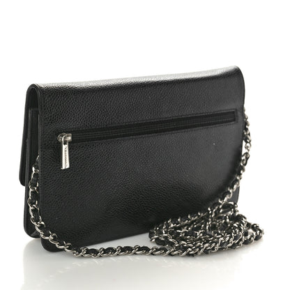 Chanel Caviar Timeless CC Wallet On Chain WOC Black 2 of 10