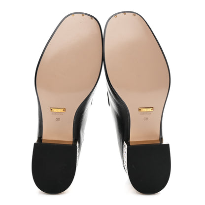 Gucci Goatskin Crystal Womens Horsebit Loafers 38 Black 6 of 10